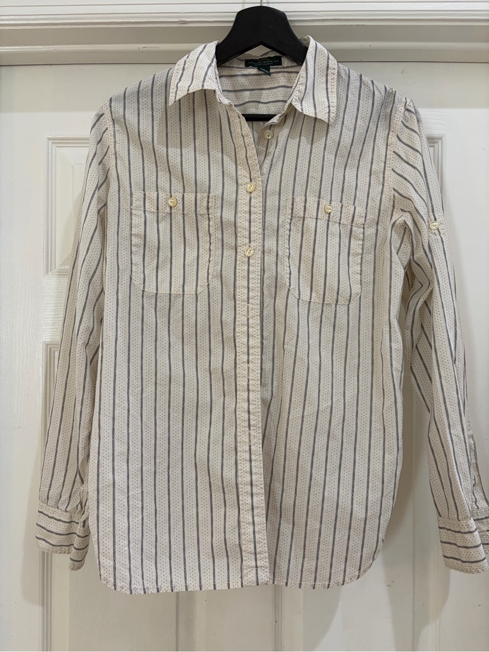 Lauren Jeans Co. Ralph Lauren Women’s Striped Button Front Shirt Size M